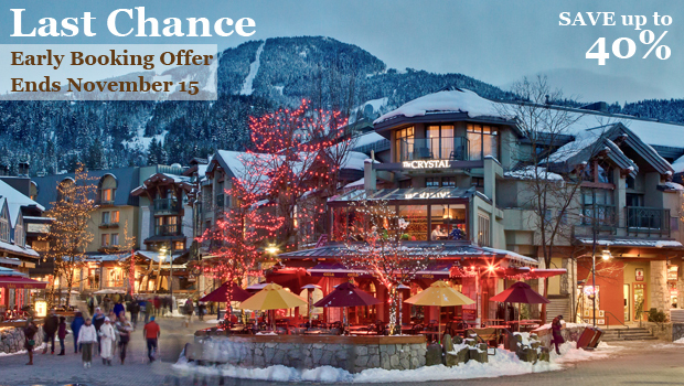 Early Booking Offer Ends Nov 15: Save up to 40%